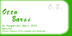 otto barsi business card